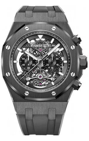 Review Replica Audemars Piguet Royal Oak 26343CE.OO.D002CA.01 Tourbillon Chronograph Openworked 44 mm watch